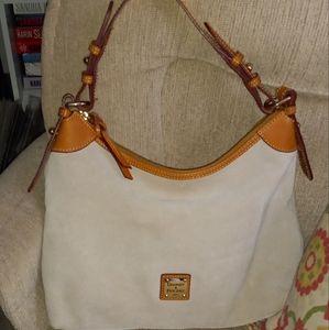 Dooney & Bourke Leather Suede Hobo Shoulder Bag
